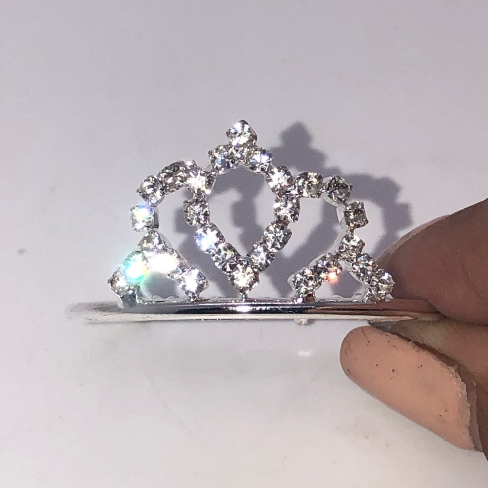 Mini Chrystal Rhinestone Tiara - Picture 2 of 8